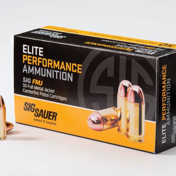 Sig Sauer Elite Performance .380 ACP 100 grain Full Metal Jacket Brass Cased Centerfire Pistol Ammunition 500 RDS