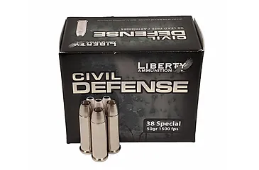 Liberty Ammunition Civil Defense .38 Special 50 grain Hollow Point Centerfire Pistol Ammunition 500 RDS