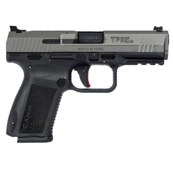 Canik TP9SF Elite Combat 9mm Luger Semi Auto Pistol 4.78" Threaded Barrel 15 Rounds Vortex Viper Red Dot Sight Picatinny Rail Polymer Frame Flat Dark Earth