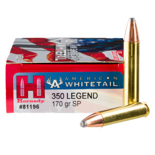 Hornady American Whitetail .350 Legend Ammunition 20 Rounds InterLock JSP 170 Grain