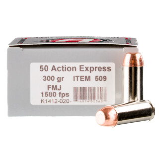 Underwood Ammo .50 AE Ammunition 20 Rounds FMJ-FN 300 Grain