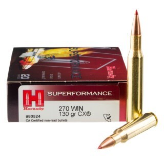 Hornady Superformance .270 Winchester Ammunition 20 Rounds CX 130 Grains