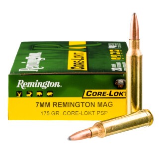 Remington Express 7mm Rem Mag Ammunition 20 Rounds Core-Lokt PSP 175 Grain