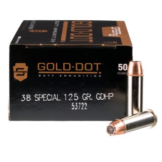 Speer Gold Dot .38 Special Ammunition 50 Rounds JHP 125 Grain