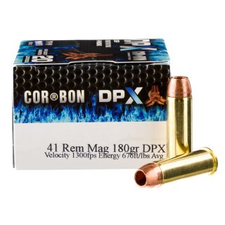 CorBon DPX .41 Magnum Ammunition 20 Rounds Copper HP 180 Grain