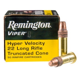 Remington 22 VIPER .22 Long Rifle Ammunition 50 Rounds Truncated Cone 36 Grain