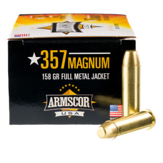 Armscor USA .357 Magnum Ammunition 158 Grain FMJ 50 Rounds