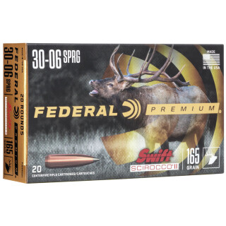 Federal Premium .30-06 Springfield Ammunition 20 Rounds Scirocco II 165 Grain