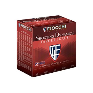 Fiocchi Shooting Dynamics Target 12 Gauge Ammunition 25 Rounds 2-3/4" #8 Lead