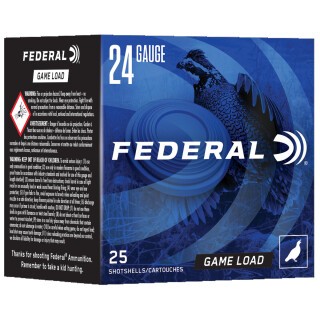 Federal Game Upland 24 Gauge Ammunition 25 Rounds 2-1/2" #8 Lead 11/16oz