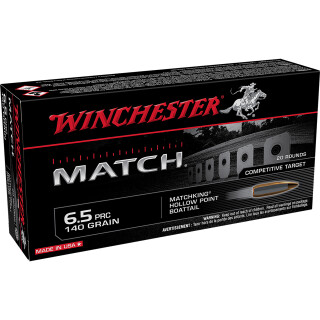 Winchester Match 6.5 PRC Ammunition 20 Rounds MatchKing HPBT 140 Grain