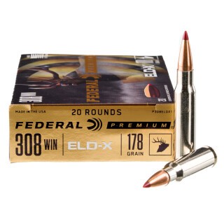 Federal .308 Winchester Ammunition 20 Rounds ELD-X 178 Grains