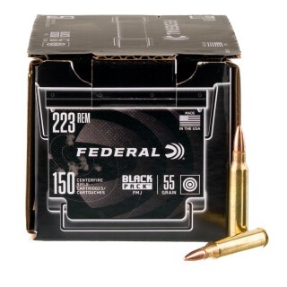 Federal Black Pack .223 Remington Ammunition 150 Rounds FMJ 55 Grains
