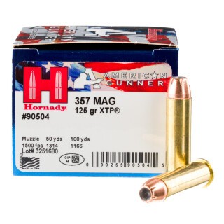 Hornady American Gunner .357 Magnum Ammunition 25 Rounds XTP HP 125 Grain