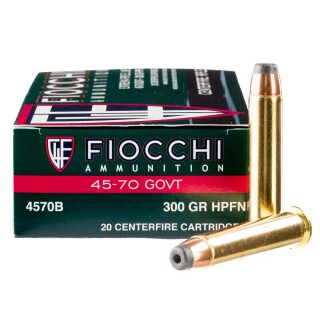 Fiocchi Extrema .45-70 Government Ammunition 20 Rounds HP Flat Nose 300 Grain