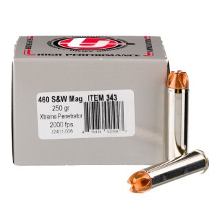 Underwood Ammo .460 S&W Mag Ammunition 20 Rounds Copper Xtreme Penetrator 250 Grain Lead Free