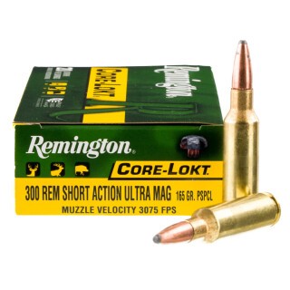Remington Express .300 Remington SA Ultra Magnum Ammunition 20 Rounds 165 Grain Core-Lokt PSP Soft Point Projectile 3075fps