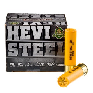 Hevi-Steel 20 Gauge Shotshell 25 Rounds 3" #1 Steel Shot 7/8 Ounce