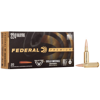 Federal Gold Metal Berger 224 Valkyrie Ammunition 20 Rounds OTM 80.5 Grains