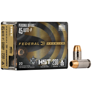 Federal Premium HST .45 ACP +P Ammunition 20 Rounds JHP 230 Grain