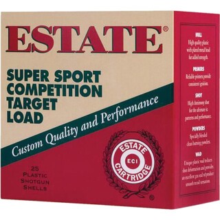 Estate Super Sport Competition Target 12 Gauge Ammunition 25 Rounds 2-3/4" #8 Lead 1oz