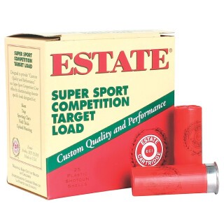 Estate Super Sport Competition Target 12 Gauge Ammunition 25 Rounds 2-3/4" #7.5 Lead 1-1/8oz