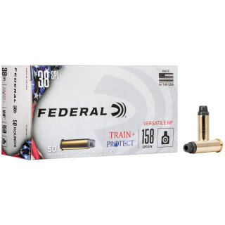 Federal Train + Protect .38 Special Ammunition 50 Rounds Versatile HP 158 Grain