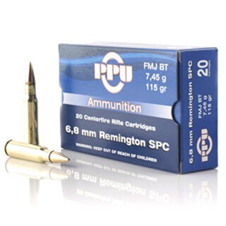 Prvi Partizan 6.8 Remington SPC Ammunition 20 Rounds FMJ-BT 115 Grain