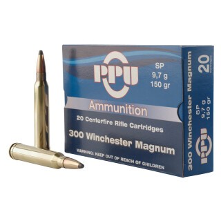 Prvi Partizan PPU .300 Winchester Magnum Ammunition 20 Rounds 150 Grain Soft Point 3248fps