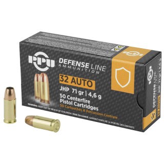 Prvi Partizan Defense .32 ACP Ammunition 50 Rounds JHP 71 Grain