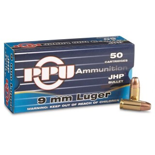 Prvi Partizan 9mm Luger Ammunition 50 Rounds JHP 147 Grain
