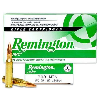 Ammo .308 Winchester UMC Metal Case 150 Grain 2820 fps 200 Rounds
