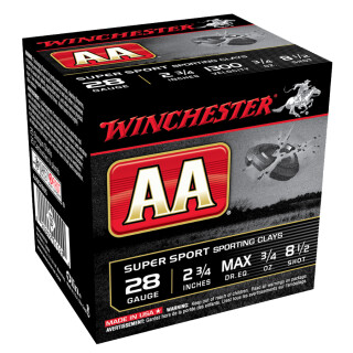 Winchester AA SS 28 Gauge Ammunition 25 Rounds 2-3/4" #8.5 Lead .75 oz