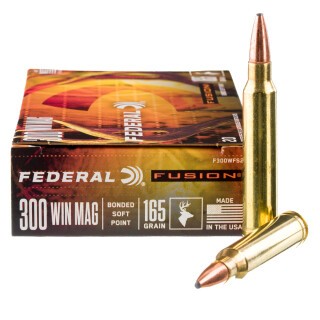 Federal Fusion .300 Win Mag Ammunition 20 Rounds Bonded SP 165 Grain