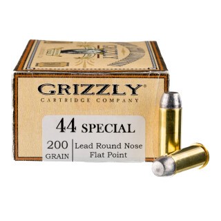 Grizzly Cowboy Action .44 Special Ammunition 50 Rounds RNFP 200 Grain