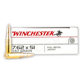 Winchester USA 7.62 NATO Ammunition 200 Rounds FMJ 147 Grains