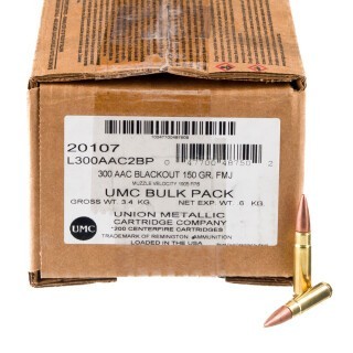 Remington UMC .300 AAC Blackout Ammunition 200 Rounds FMJ 150 Grains