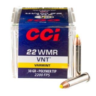 CCI VNT .22 WMR Ammunition 50 Rounds Speer VNT PT 30 Grain