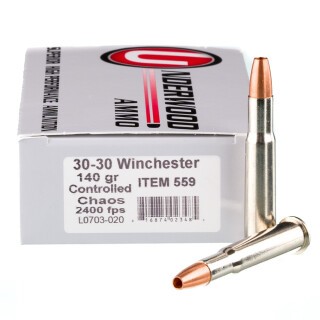 Underwood Ammo .30-30 Winchester Ammunition 20 Rounds Controlled Chaos Copper HP 140 Grain Lead Free