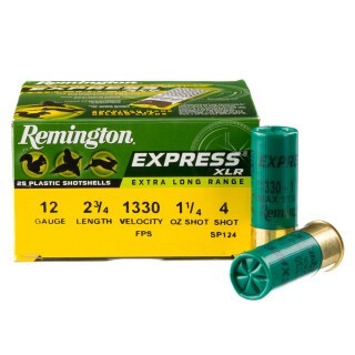 Remington Express XLR 12 Gauge Shotshell 25 Rounds 2-3/4" #4 Shot 1-1/4 Ounce