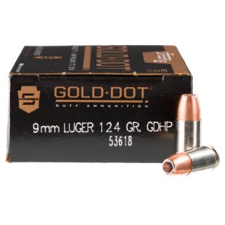 Speer LE Gold Dot 9mm Luger Ammunition 50 Rounds GDHP 124 Grain