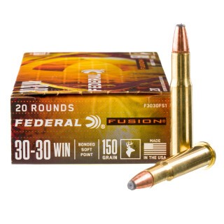 Federal Fusion .30-30 Winchester Ammunition 20 Rounds Bonded FN 150 Grain