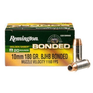 Remington Golden Saber Bonded 10mm Auto Ammunition 20 Rounds BJHP 180 Grains
