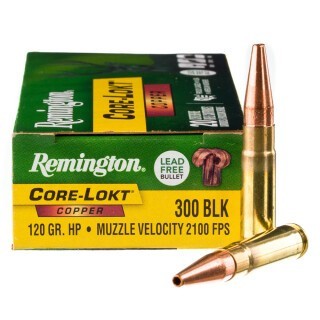 Remington Core-Lokt Copper .300 AAC Blackout Ammunition 20 Rounds SCHP 120 Grains