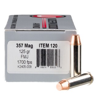 Underwood Ammo .357 Magnum Ammunition 50 Rounds FMJ-FN 125 Grain