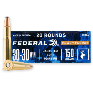 Federal Power-Shok .30-30 Winchester Ammunition 200 Rounds JSP 150 Grain