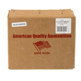 American Quality 6.5 Creedmoor Ammunition 250 Rounds HPBT 123 Grains