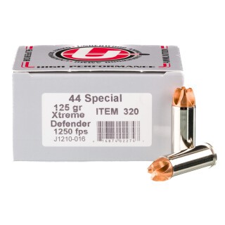 Underwood Ammo .44 Special Ammunition 20 Rounds Copper Xtreme Defender 125 Grain Lead Free
