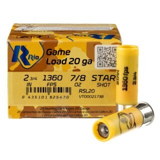 Rio Royal Star 20 Gauge Shotshell 250 Rounds 2-3/4" Rifled Slug 7/8 Ounce