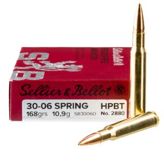 Sellier & Bellot .30-06 Springfield Ammunition 400 Rounds Match BTHP 168 Grain